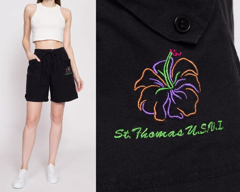 90s St Thomas Virgin Islands Cotton Shorts - One Size