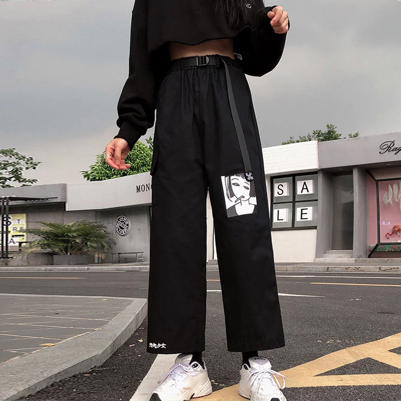 Korean style high waist wide leg pants yv43376