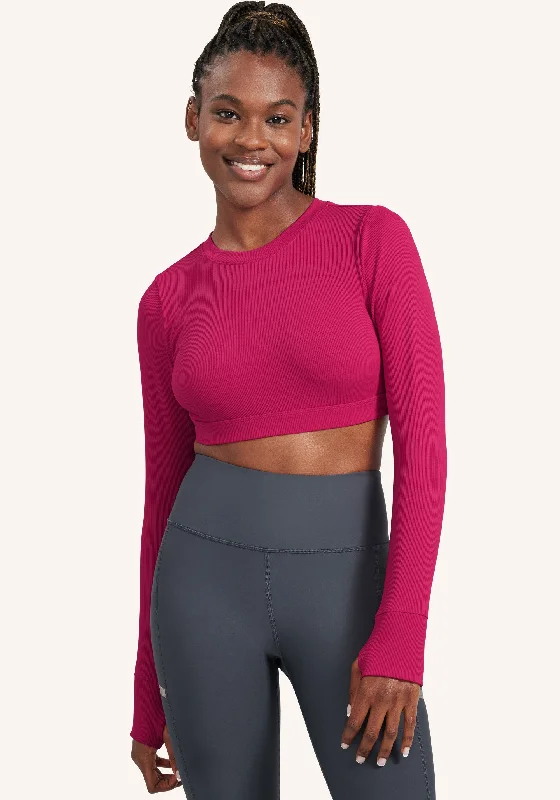 Performance Rib Cropped Long Sleeve